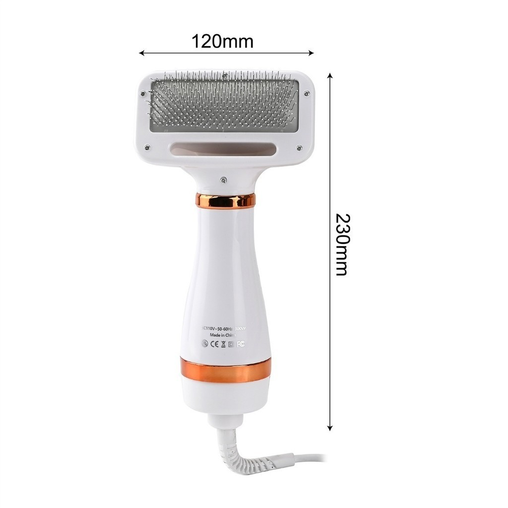 Escova Pet Secadora Elétrica para Secar e Remover Pelos de Gato e Cachorro 110V