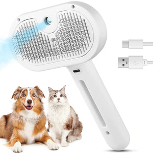 Escova a Vapor Spray Hair Para Cães e Gatos