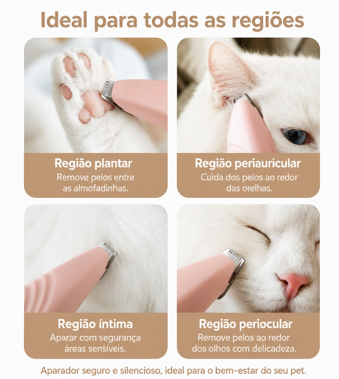 Máquina de Tosa  Pet Pata Olhos Orelha Cão Gato Profissional Aparador De Pelos Cortador
