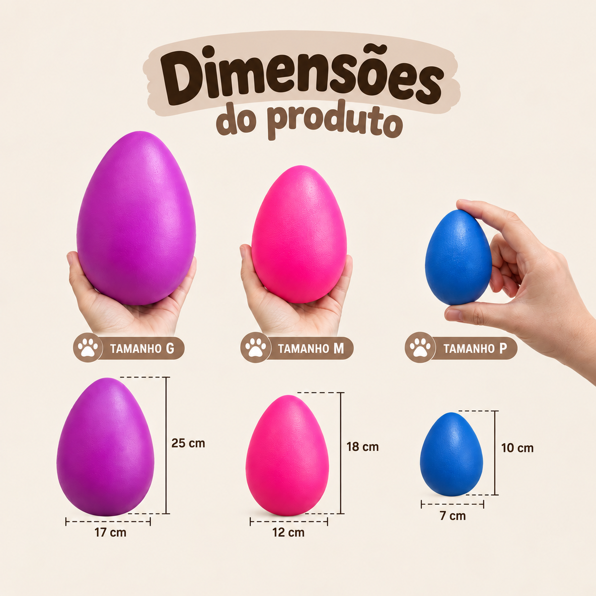 Ovo Maluco -  Brinquedo Resistente Pet Mordedor Anti Estresse