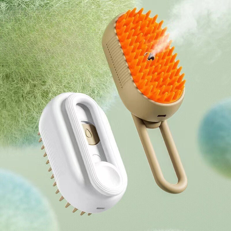 Escova A Vapor Para Gatos Cães 3 Em 1 Escovas Elétricas De Pêlos Pentes De Massagem