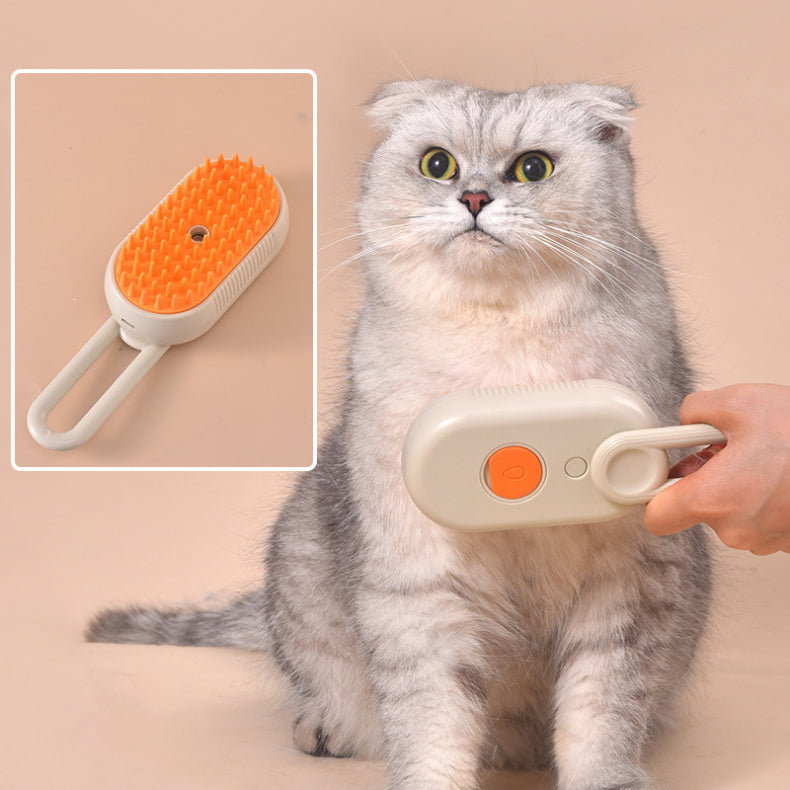 Escova A Vapor Para Gatos Cães 3 Em 1 Escovas Elétricas De Pêlos Pentes De Massagem