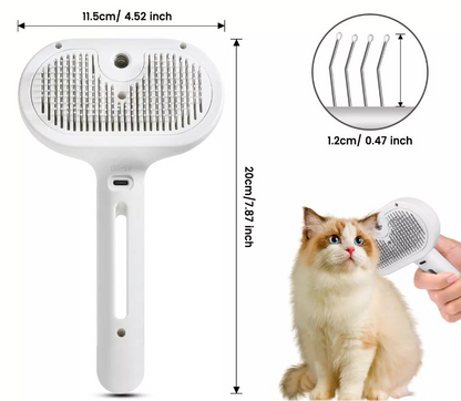 Escova a Vapor Spray Hair Para Cães e Gatos