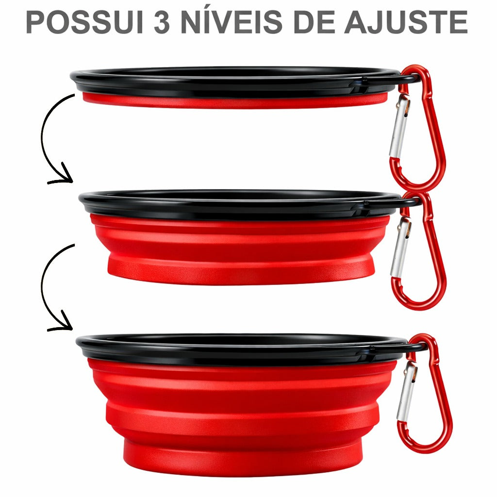 Tigela Portátil Dobrável de Silicone 300 ml