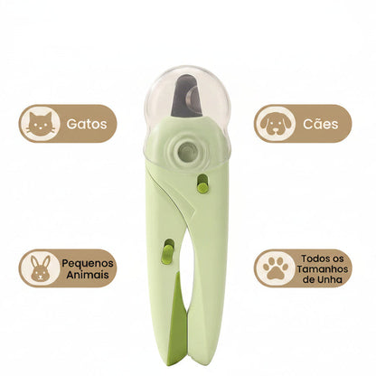 Kit Cortador de Unhas para Cães e Gatos - Alicate + Lixa + LED