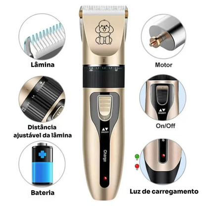 Máquina Profissional Para Tosar Cachorro e Gato