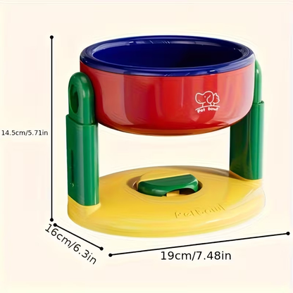 Comedouro Elevado Ajustável para Cachorro e Gato com Ventosa Antiderrapante Tigela Pet Ergonômica