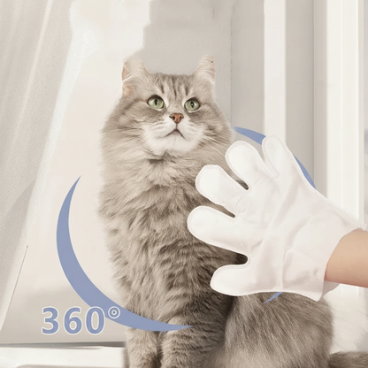 Luvas Descartáveis Para Higienização e Banho a Seco para Cães e Gatos