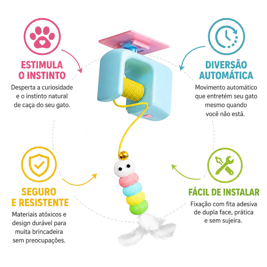 Brinquedo Corda Elástica Interativo Elétrico para Gatos